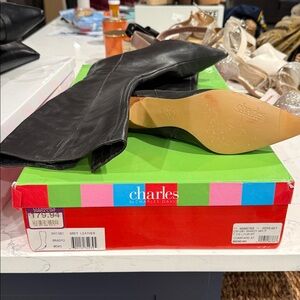 Charles by Charles David Gray Leather Heels